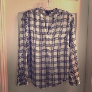 Black and white blouse